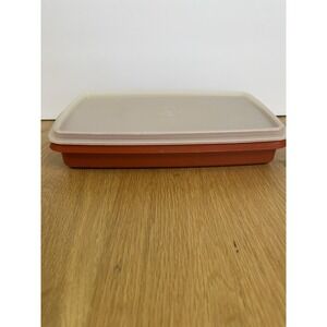 Vintage Tupperware 816-13 Lunch Meat/Deli Keeper With Transparent Lid 9x5in